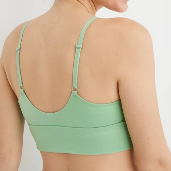 💚AERIE SUNNIE BLOSSOM LACE PADDED TRIANGLE BRALETTE SIZE M - Picture 2 of 8